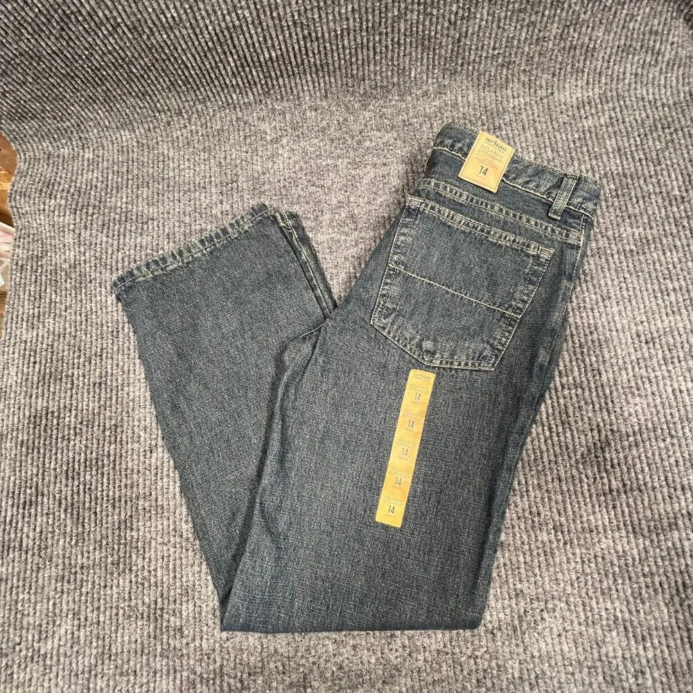 Urban Pipeline Jeans‎ Boys Sz 14 Husky Adjustable Relaxed Hip Thigh Straight Leg
